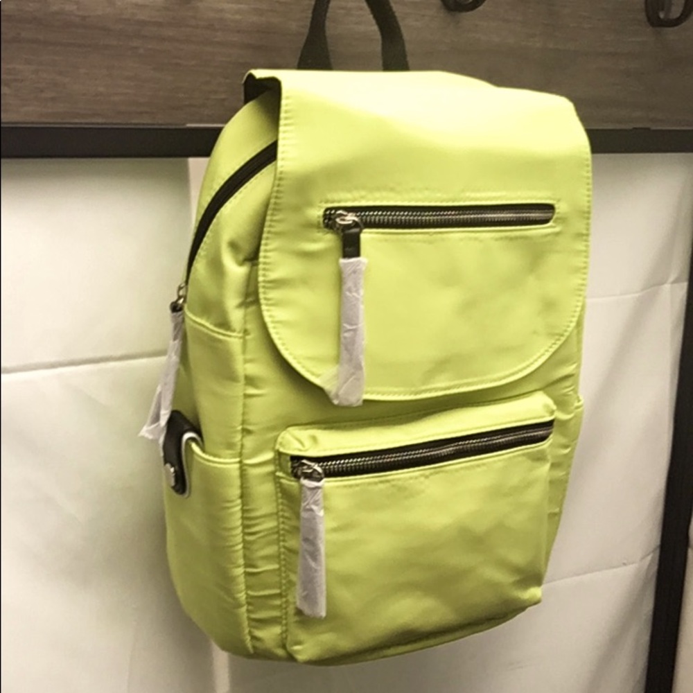 New Madden Girl Back to School Ready Top Flap Nylon Backpack Citrus Green - Picture 7 of 7